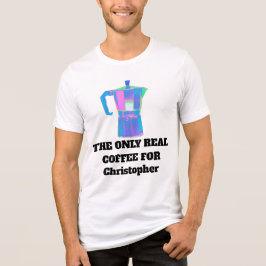 Grappige koffiesnob Eigen Naam Vette Typografie Sa Tri-Blend Shirt