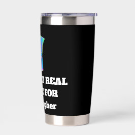 Grappige koffiesnob met eigen naam donkere reistum geïsoleerde drinkbeker