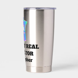 Grappige koffiesnob met eigen naam heldere reistas geïsoleerde drinkbeker