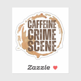 Grappige koffievlek voor liefhebbers van koffie ci sticker