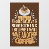 grappige koffiewinkel, woord art Window Cling Raamsticker (Vel)