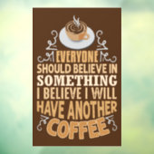 grappige koffiewinkel, woord art Window Cling Raamsticker (Vel 3)