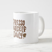 Grappige koffiewoordspeling grote koffiekop (Voorkant rechts)