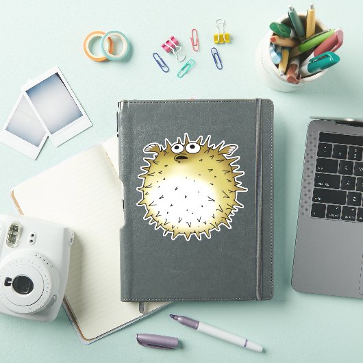 Grappige kogelvis cartoon sticker (iPad Cover)