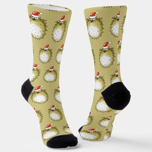 Grappige Kogelvis Kerst Sokken (Gebogen)