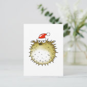 Grappige Kogelvis Kerstmis Briefkaart (Staand voorkant)