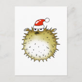 Grappige Kogelvis Kerstmis Briefkaart (Voorkant)