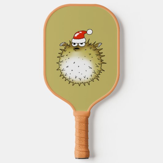 Grappige Kogelvis Kerstmis Pickleball Paddle (Voorkant)