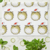 Grappige Kogelvis Kerstmis Theedoek (Gevouwen)