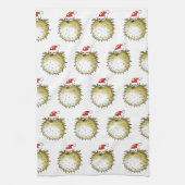 Grappige Kogelvis Kerstmis Theedoek (Verticaal)
