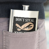 grappige kolf "NIET STEAL...4" Flacon (Voorbeeld)