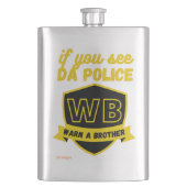 grappige kolf "WARN A BRO..." Flacon (Voorkant)