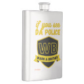grappige kolf "WARN A BRO..." Flacon (Rechts)