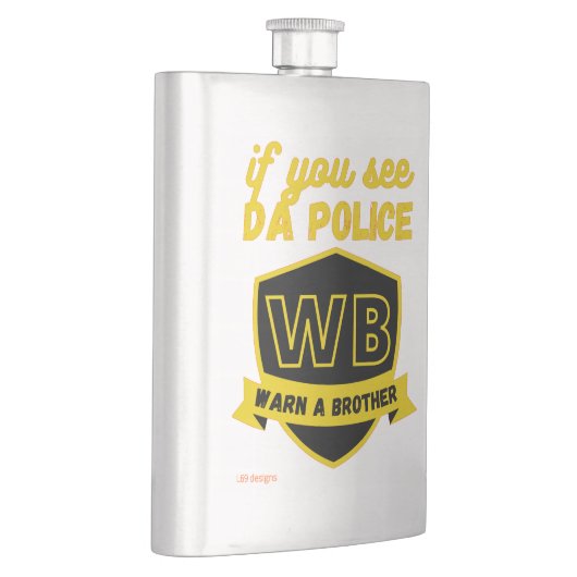 grappige kolf "WARN A BRO..." Flacon (Rechts)