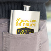 grappige kolf "WARN A BRO..." Flacon (Voorbeeld)