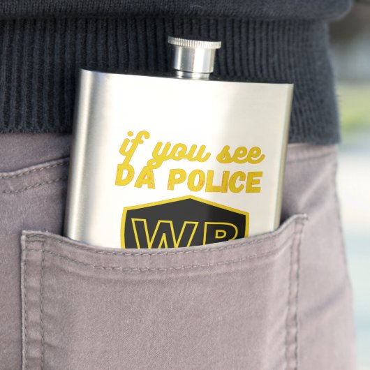 grappige kolf "WARN A BRO..." Flacon (Voorbeeld)
