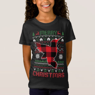 Grappige kolibrie lelijke kerst rode pladlampjes S T-shirt