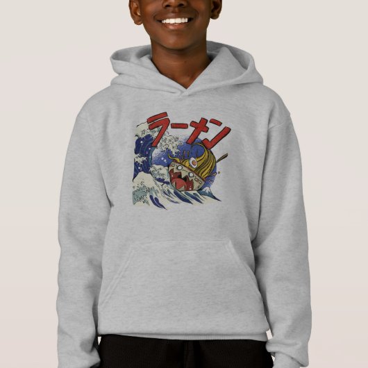 Grappige kom Ramen tijdens een oceaanstorm (Voorkant)