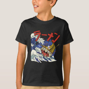 Grappige kom Ramen tijdens een oceaanstorm T-shirt