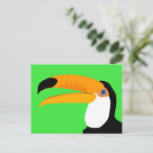 Grappige komische cartoon Toucan vogelglimlach Briefkaart (Staand voorkant)