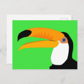 Grappige komische cartoon Toucan vogelglimlach Briefkaart (Voorkant / Achterkant)