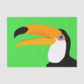 Grappige komische cartoon Toucan vogelglimlach Tissuepapier (Voorkant)