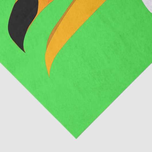 Grappige komische cartoon Toucan vogelglimlach Tissuepapier (Detail)