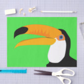 Grappige komische cartoon Toucan vogelglimlach Tissuepapier (Craft)