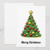 Grappige komische cool minimalistische moderne ker feestdagenkaart (Voorkant / Achterkant)