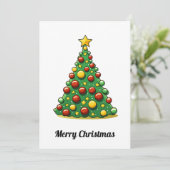 Grappige komische cool minimalistische moderne ker feestdagenkaart (Staand voorkant)