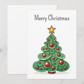 Grappige komische cool minimalistische moderne ker feestdagenkaart (Voorkant / Achterkant)