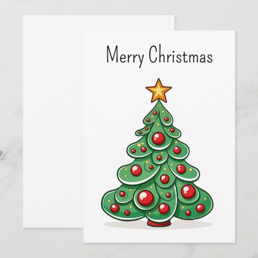 Grappige komische cool minimalistische moderne ker feestdagenkaart (Voorkant / Achterkant)