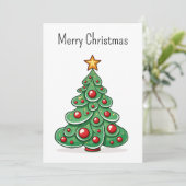 Grappige komische cool minimalistische moderne ker feestdagenkaart (Staand voorkant)