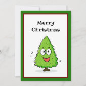 Grappige komische cool minimalistische moderne ker feestdagenkaart (Voorkant)