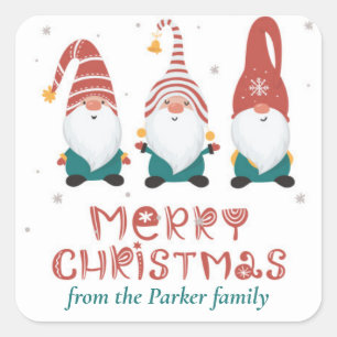 Grappige komische magneten kerst vierkante sticker