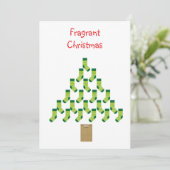 Grappige komische minimalistische moderne kerstboo feestdagenkaart (Staand voorkant)