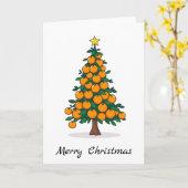 Grappige komische minimalistische moderne kerstboo kaart (Gele Bloem)