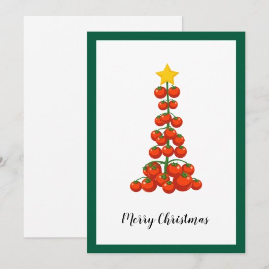 Grappige komische minimalistische moderne veganist feestdagenkaart (Voorkant / Achterkant)