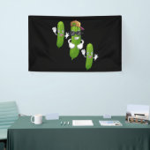 Grappige Komkommer Augurk Dansend Voedsel Spandoek (Beurs)