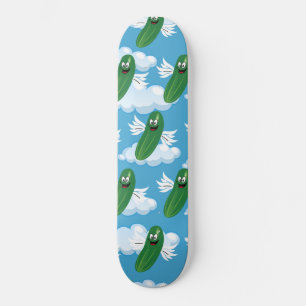 Grappige Komkommer Augurken Voedsel Humor Fantasie Persoonlijk Skateboard
