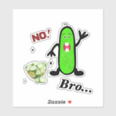 Grappige komkommer sticker (Vel)