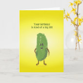 Grappige komkommerpun verjaardag voor tuinman of v kaart (Gele Bloem)