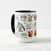 Grappige konijn eekhoorns citaten mok (Voorkant links)