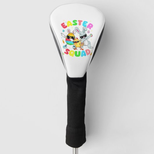 Grappige Konijn Ei Kuiken Paas Team Dag Mannen Golfheadcover (Voorkant)