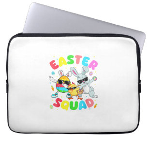 Grappige Konijn Ei Kuiken Paas Team Dag Mannen Laptop Sleeve