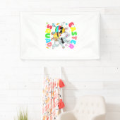 Grappige Konijn Ei Kuiken Paas Team Dag Mannen Spandoek (Insitu)