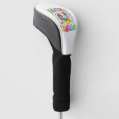 Grappige Konijn Ei Kuiken Paasploeg Dag Mannen Golfheadcover (Schuin)