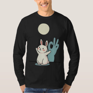 Grappige Konijn handschaduw poppenkast humor popar T-shirt