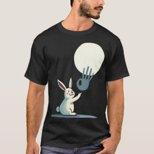 Grappige konijn handschaduw poppenkast humor popar t-shirt