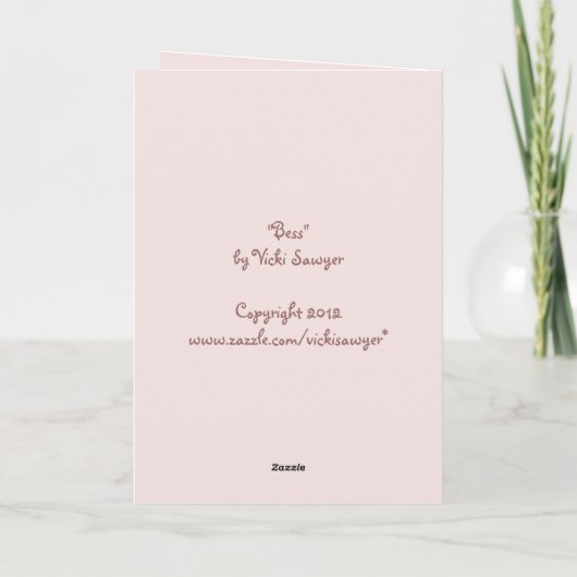 Grappige Konijn Moederdag kaart (Achterkant)